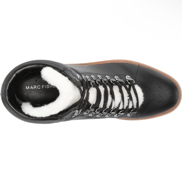 MARC FISHER Mallie Lug Sole Sherpa Booties - Picture 6 of 9